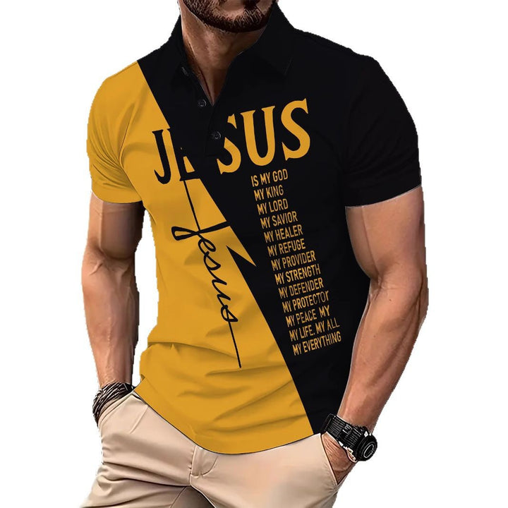 Herren Polohemd mit einzigartigem grafischen Motiv Echoarchiv