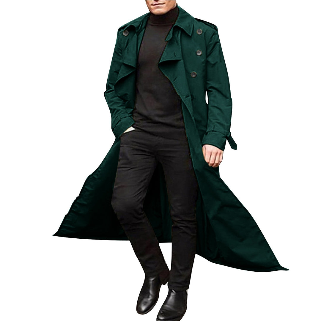 Herren Eleganter Trenchcoat mit stilvollen Knopfdetails und durchgehendem Futter Echoarchiv