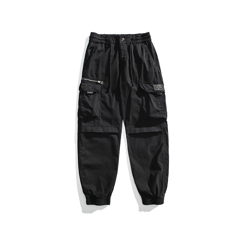 Herren Multifunktionale Cargo-Jogginghose mit Tunnelzugbund, Kniepaneelen und Mehrfachtaschen Echo Archiv