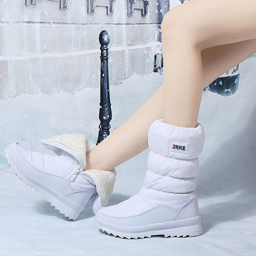 Damen Thermo-Winterstiefel mit wattiertem Schaft, seitlichem Reißverschluss und rutschfester Profilsohle Echo Archiv