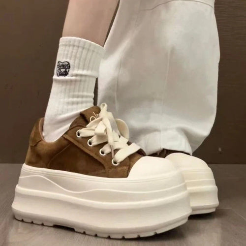 Damen Modische Plateau Sneakers mit weicher Sohle und lässigem Design Echo Archiv