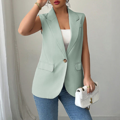 Damen Elegante ärmellose Blazerjacke mit feinen Details Echo Archiv