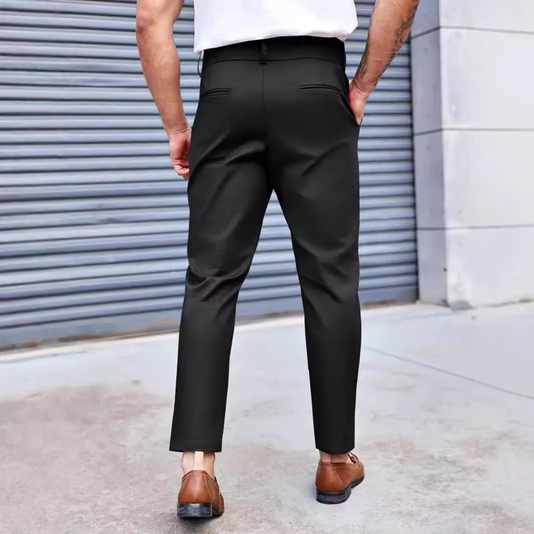 Herren Elegante Chinohose mit elastischem Bund und klassischem Schnitt Echoarchiv
