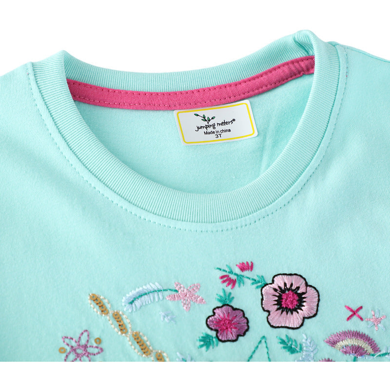 Mädchen Kurzarm Freizeitkleid mit bezauberndem Einhorn-Design Echo Archiv