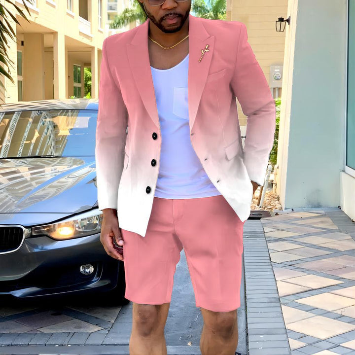 Herren stylischer Blazer mit modischen Shorts Echoarchiv