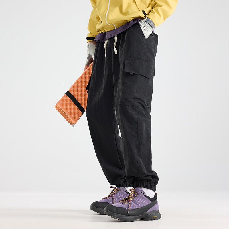 Herren Leichte Utility-Cargo-Hose aus Ripstop mit elastischem Saum und Mehrfachtaschen Echoarchiv