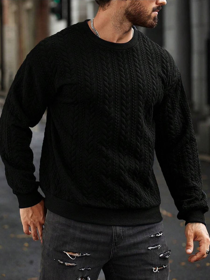 Herren Strickpullover mit strukturiertem Muster Echoarchiv