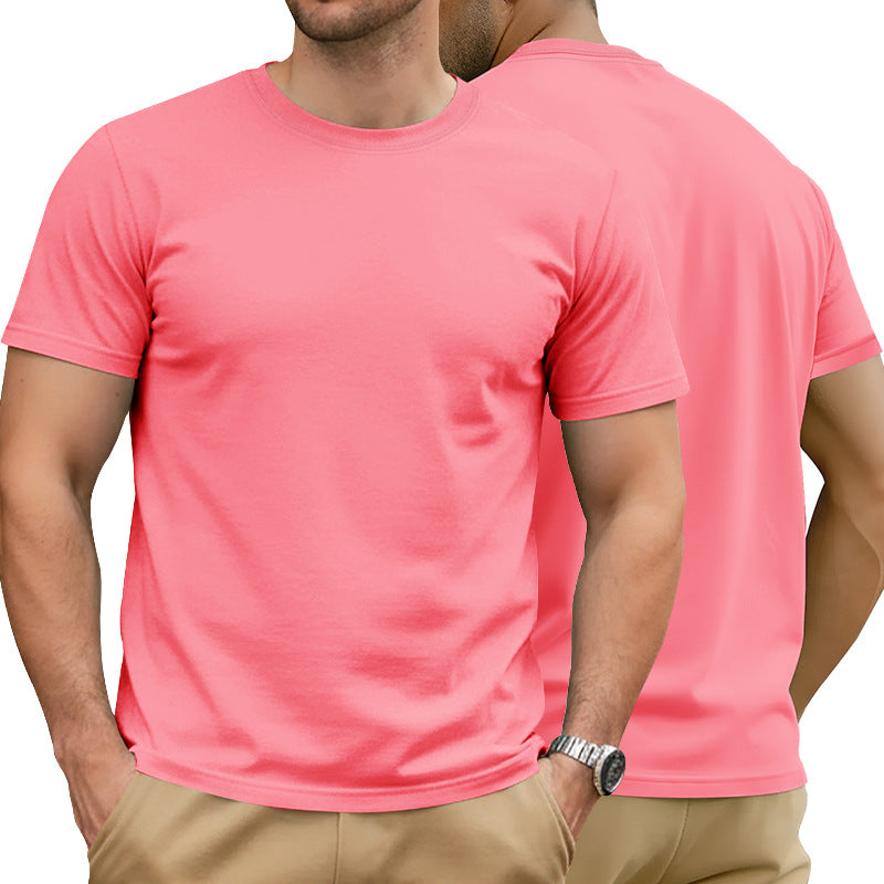 Herren nan Basic Kurzarm-T-Shirt aus hochwertigem Baumwollmix mit Rundhalsausschnitt, flachen Nähten und Regular Fit Echo Archiv