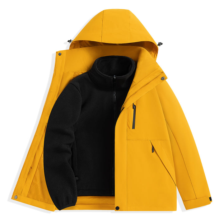 Herren zweilagiger Outdoorparka mit herausnehmbarer Fleece-Innenjacke und Kapuze Echo Archiv