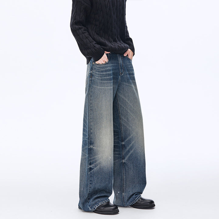Herren Weite Vintage-Jeans im Palazzoschnitt mit Used-Finish Echo Archiv