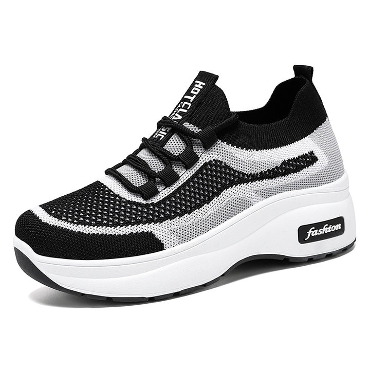 Damen nan gestrickter Sockensneaker mit ergonomischer Komfortsohle und dämpfender Plateauzwischensohle Echo Archiv