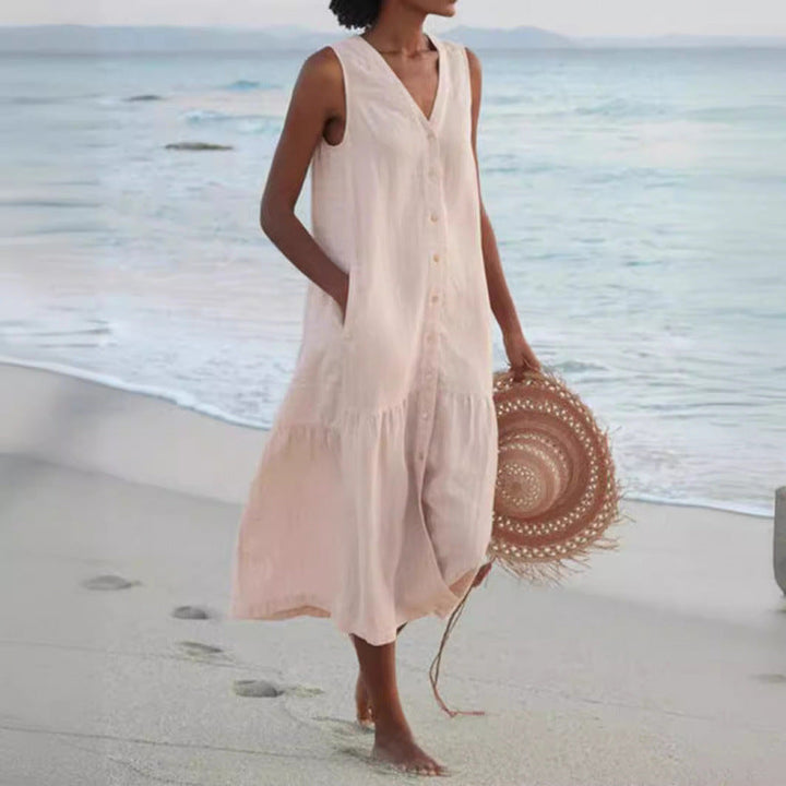 Damen Sommerliches Leinenkleid Echoarchiv