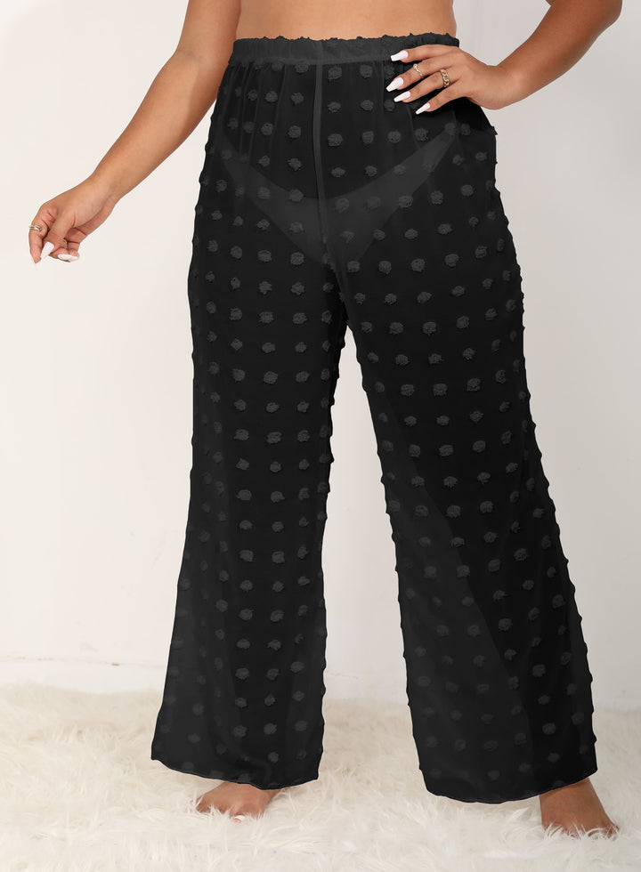 Damen luftige Strandhose mit voluminösen Pompom-Applikationen Echo Archiv