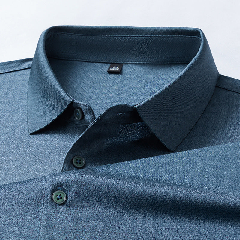 Herren sportliches Poloshirt mit modernem grafischen Muster Echoarchiv