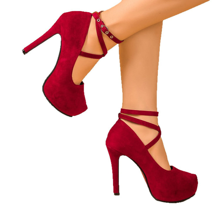 Damen High-Heels mit raffiniertem Riemendesign und geschwungenem Absatz Echoarchiv