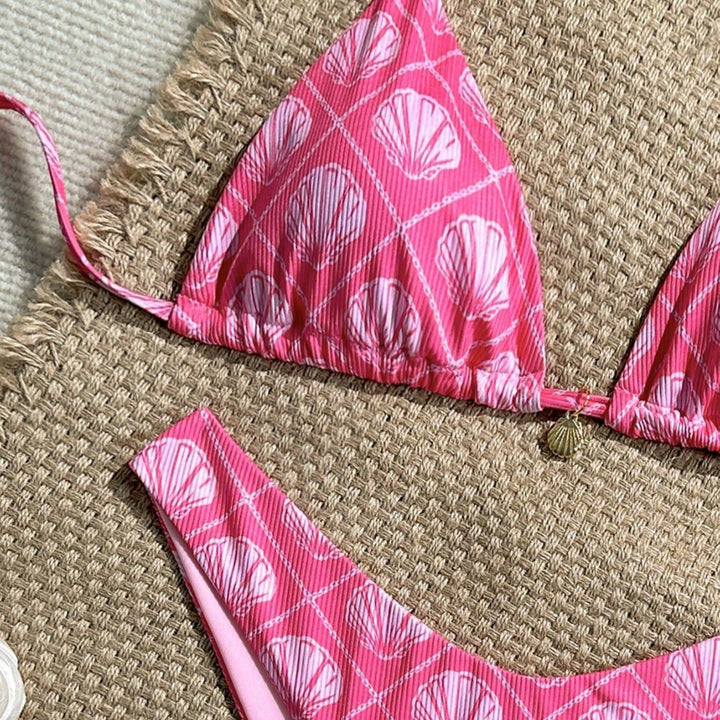 Damen Triangel-Bikini mit maritimem Muschel-Muster Echo Archiv