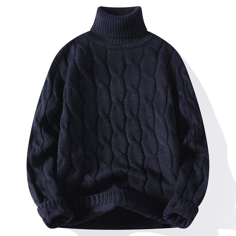 Damen Grobgestrickter Rollkragenpullover mit Zopfmuster und Oversize-Schnitt Echo Archiv