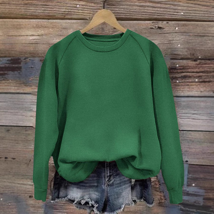 Damen Oversize Sweatshirt mit Raglanärmeln und elastischem Saum Echoarchiv
