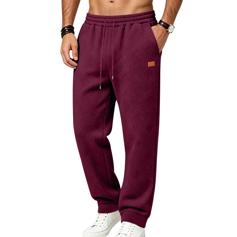 Herren Lässige strukturierte Jogginghose mit Kordelzug und Seitentaschen Echoarchiv
