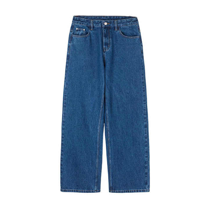 Damen Weite Denim-Jeans mit hoher Taille, geradem Bein und Fünf-Taschen-Design Echo Archiv