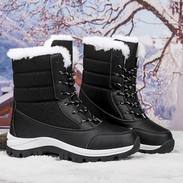 Damen Thermo‑Schnürstiefel mit Kunstfellfutter, isolierender Innensohle und rutschfester Profilsohle Echo Archiv