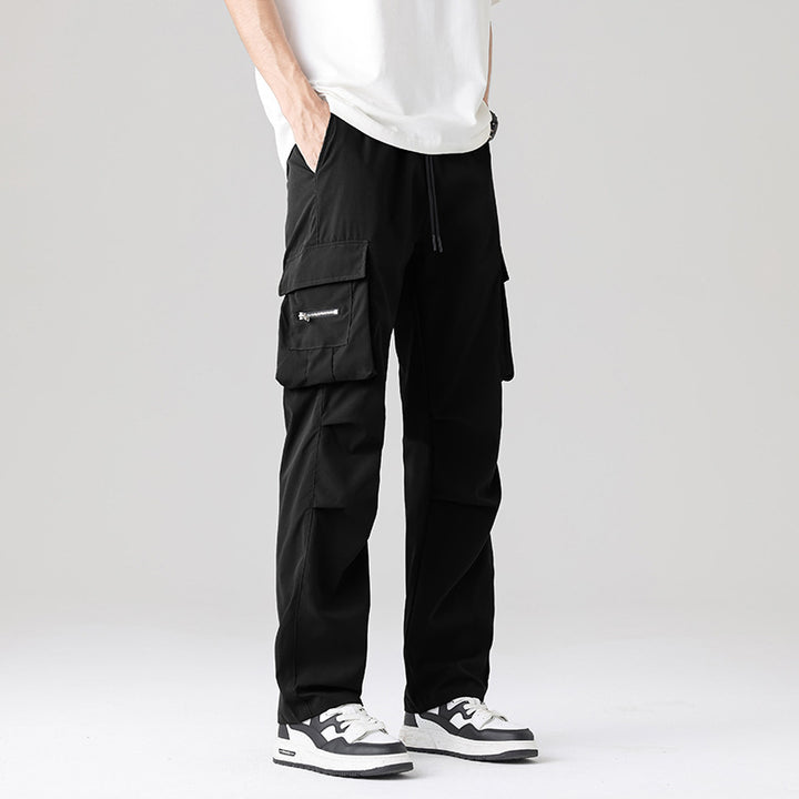 Herren Multifunktionale Cargo-Loungehose mit elastischem Tunnelzugbund, Mehrfachtaschen & verstellbarem Beinabschluss Echo Archiv