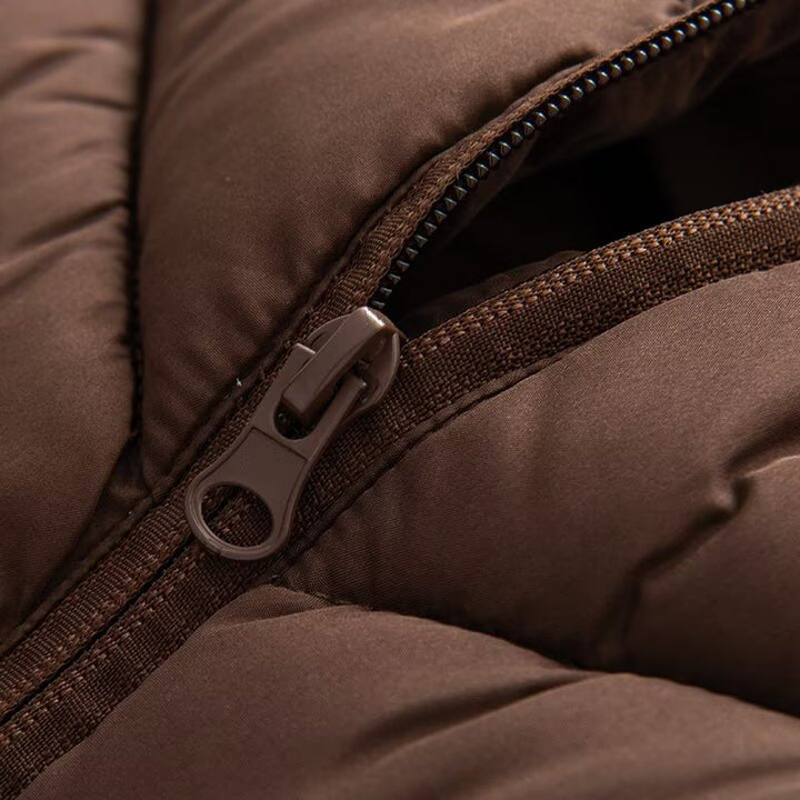 Damen Hybrid-Steppjacke mit Wattierung, Kapuze und elastischen Ärmel-Einsätzen Echoarchiv