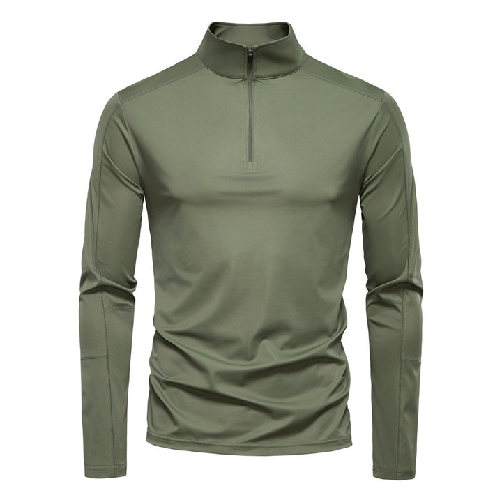 Herren nan Funktions-Langarmshirt mit Stehkragen und halbem Reißverschluss Echo Archiv