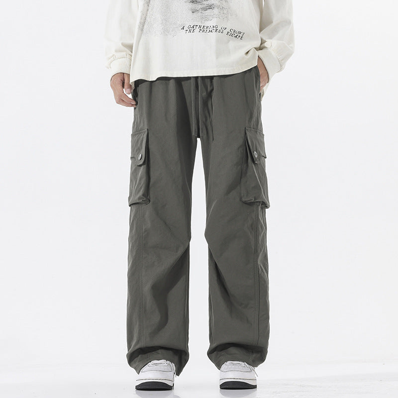 Herren Weite Twill-Cargohose mit Kordelbund und großen Patten-Taschen Echo Archiv