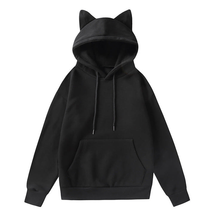Damen Kapuzenpullover mit Katzenohren und weichem Innenfutter Echoarchiv