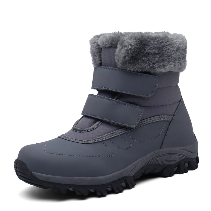 Damen Warme Winterstiefelette mit Teddyfutter und Klettverschluss Echo Archiv