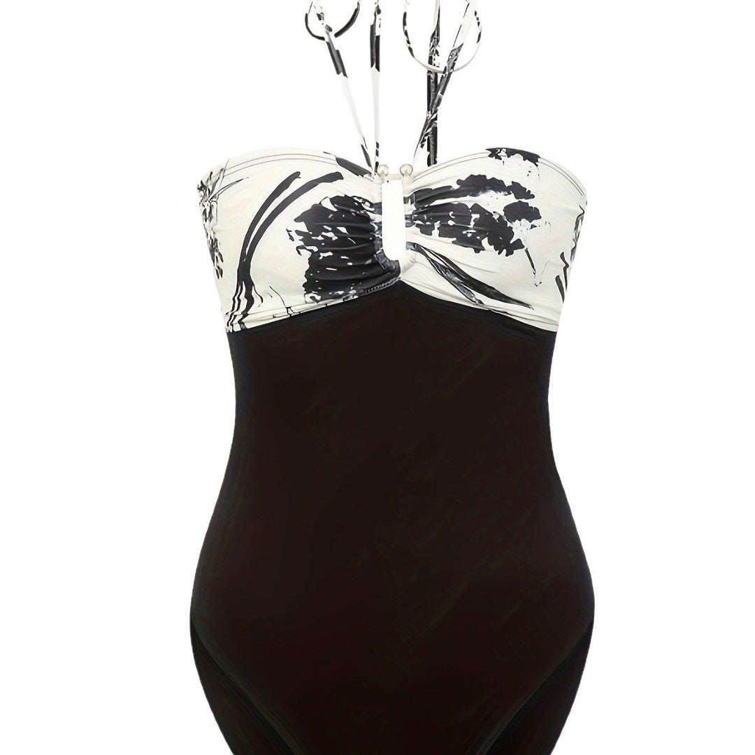 Damen Bandeau-Badeanzug mit modischem Halter-Design und eleganten Details Echo Archiv