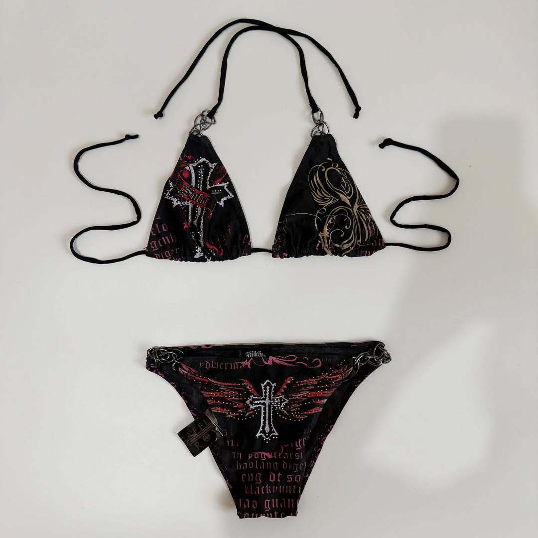 Damen Triangel-Bikini mit kreativem Muster Echo Archiv