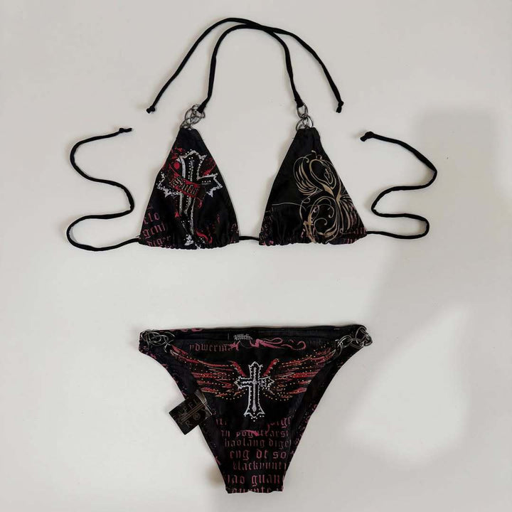 Damen Triangel-Bikini mit kreativem Muster Echo Archiv