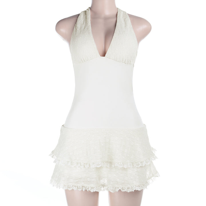 Damen Halter-Badeanzug mit verspieltem Rock Echo Archiv