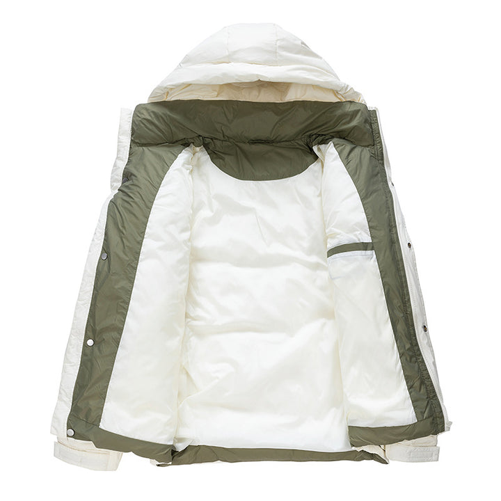 Herren Hochwertige Steppjacke mit verstellbarem Kapuzenkragen Echoarchiv