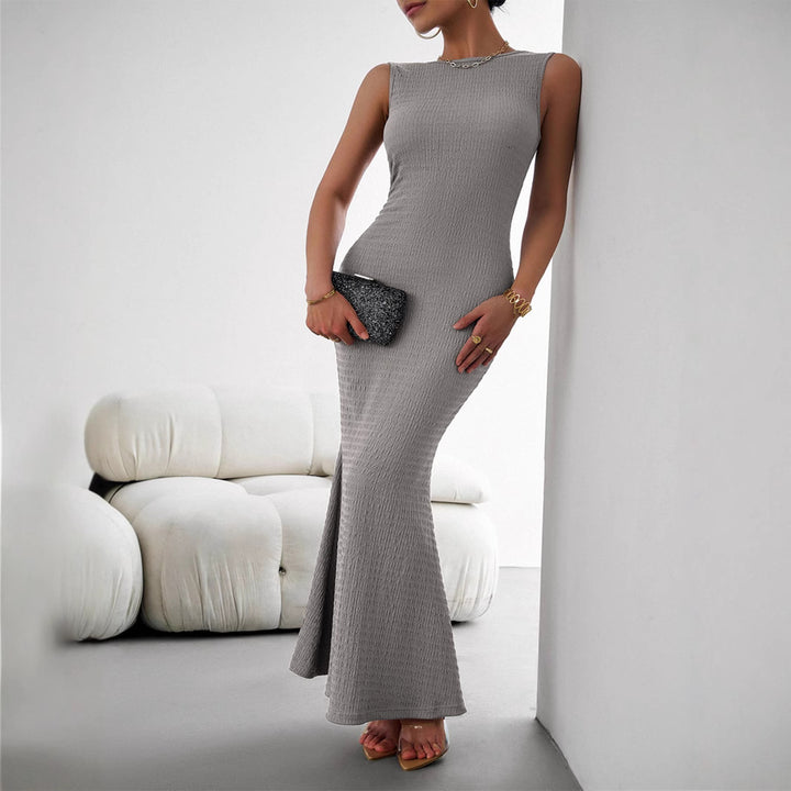 Damen figurbetontes Maxikleid mit elegantem Strukturdesign Echo Archiv