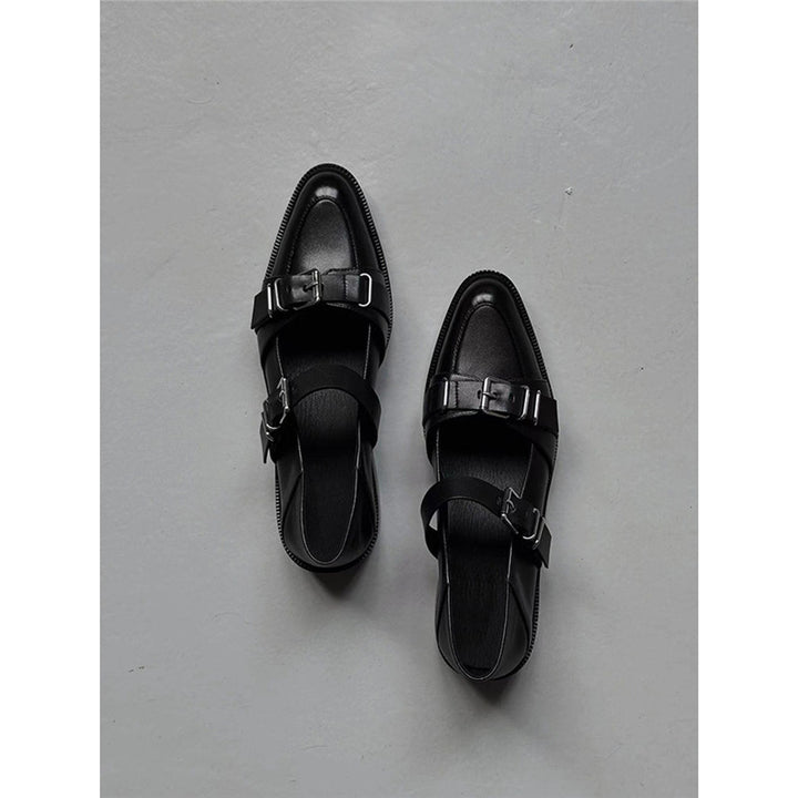 Damen Schnallen‑Monkstrap Slipper mit niedrigem Blockabsatz Echo Archiv