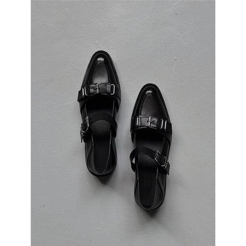 Damen Schnallen‑Monkstrap Slipper mit niedrigem Blockabsatz Echo Archiv