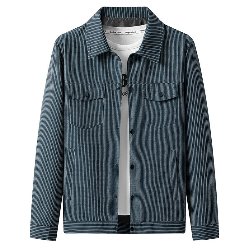 Herren Gestreifte Hemdjacke Echo Archiv