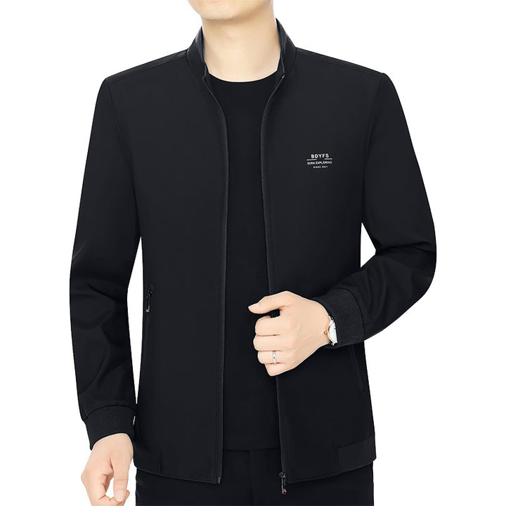 Herren Feldjacke mit Kontrast-Einsätzen und Brust-Reißverschlusstasche – Taviero