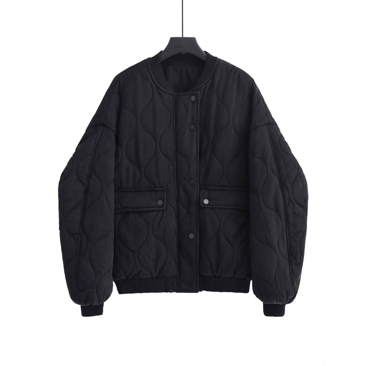 Damen Stepp-Bomberjacke mit organischer Steppung und Druckknopffront Echo Archiv