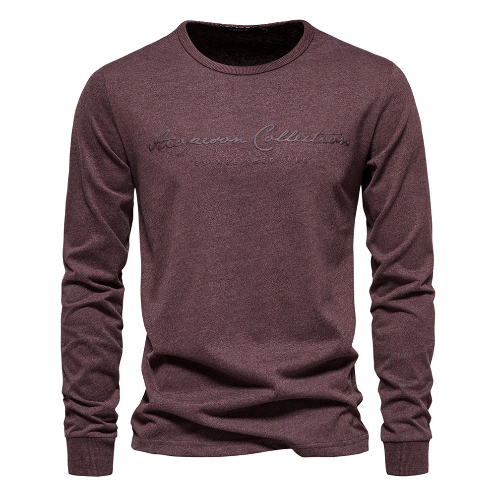 Herren Langarmshirt mit zeitgemäßer Schriftzug Echoarchiv