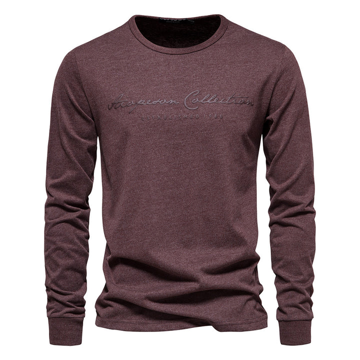 Herren Langarmshirt mit zeitgemäßer Schriftzug Echoarchiv