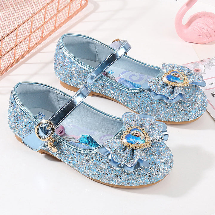Mädchen Glitzernde Ballerinas mit Blumendekor Echo Archiv
