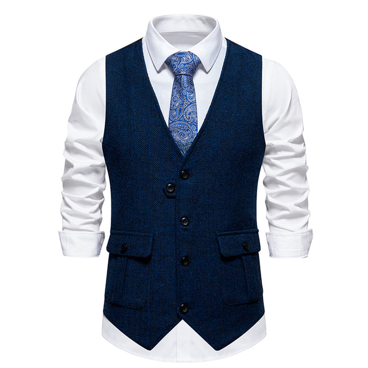 Herren Elegante Anzugweste mit klassischem Muster Echoarchiv