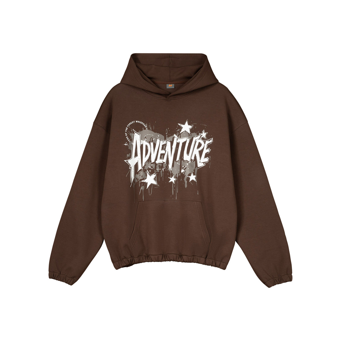 Unisex Oversized Kapuzenpullover mit großflächigem Grafikprint, Kängurutasche und elastischem Saum Echo Archiv