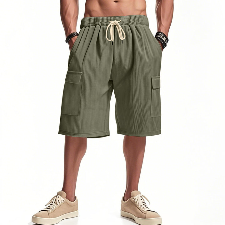 Herren Cargo-Shorts im modernen Streifen-Design mit praktischen Taschen Echoarchiv
