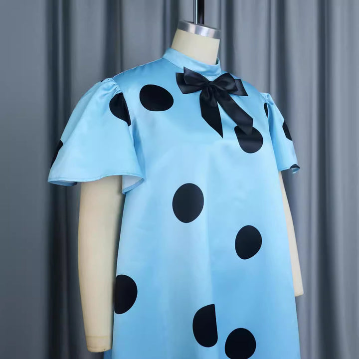 Damen Verspieltes Punktekleid mit schickem Schleifendetail Echo Archiv