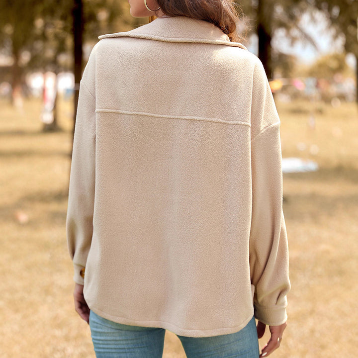 Damen Flauschige Oversized Jacke Echo Archiv